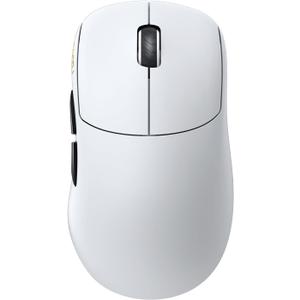 Lamzu Thorn Wireless Gaming Mouse, Ultra-Lightweight 52g, 26000DPI, Ergonomic, Optical Switch, Silver TTC Encoder, PAW3395 Sensor, MCU Nordic 52840-Polar White,4K Compatible