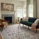 Loloi Rifle Paper Co. Rosa Collection RSA-01 Ivory 7'-6" x 9'-6" Area Rug