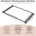 Zeroest Baby Photography Props Basket Braid Wool Wrap Newborn Photo Shoot Baskets Filler Posing Stuffer Background Blanket (Baby Pink)
