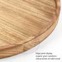 Gurfuy Round Wood Ottoman Serving Tray 24" - Rustic Wooden Table Tray for Farmhouse Decorative Oversized Coffee Table Trays Living Room Kitchen Counter Breakfast Nature