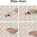 2 x Thanksgiving Round Tablecloth 60 Inch Pumpkin Daisy Table Cloth Waterproof Heat Resistant Reusable Autumn Decorations Table Cover for Holiday Kitchen Dinning Party Decor (Orange)