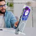 for Motorola Razr 2025 Case, Moto razr 2025 Case Compatible with Magsafe, Built-in 3-Ways Metal Kickstand & Strong Magnetic Ring, PC Back + TPU Bumper Protection Phone Cover (Clear)