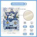 Hanukkah Garden Flag Six-Pointed Star Dove Dreidel Yard Flag 12x18 Inch Double Sided Small Chanukazh Mini Yard Outdoor Outside Holiday Party Decoration