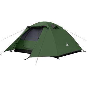 Forceatt Camping Tent, Professional Waterproof & Windproof Lightweight Backpacking Tent Suitable for Outdoor,Hiking,Camping, Mountaineering and Travel (2 people-Dark green)