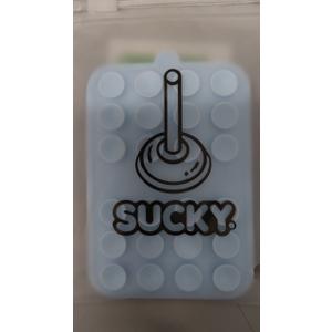 Pack of 4, SUCKY Double Sided Suction Phone Case Mount - Anti-Slip Holder, Hands-Free Fidget Toy, Phone Accessory for iPhone and Android - Sticky Grip for Selfies, Videos - Baby Blue