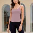 Totatuit Women Tank Top with Adjustable Spaghetti Straps Slim Fitted Scoop Neck Camisole Tops Summer Cropped Cami Top (XS)