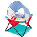 Bright Starts Pop 'N Jump Portable Baby Jumper, Foldable Indoor/Outdoor Baby Jumper with Sweet Treats with Sensory Activities, Ages 612 Months