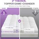 SINWEEK Dual Layer 5 Inch Memory Foam Mattress Topper Twin XL Size for Dorm Room, 2 Inch Gel Memory Foam Plus 3 Inch 1450 GSM Pillow Top Mattress Pad Cover, College Dorm Essentials, White