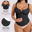 SHAPELLX Waist Trainer for Women Corset Top Tummy Control Shapewear Waist Cincher Body Shaper Fajas Colombianas Moldeadoras (Black, L)