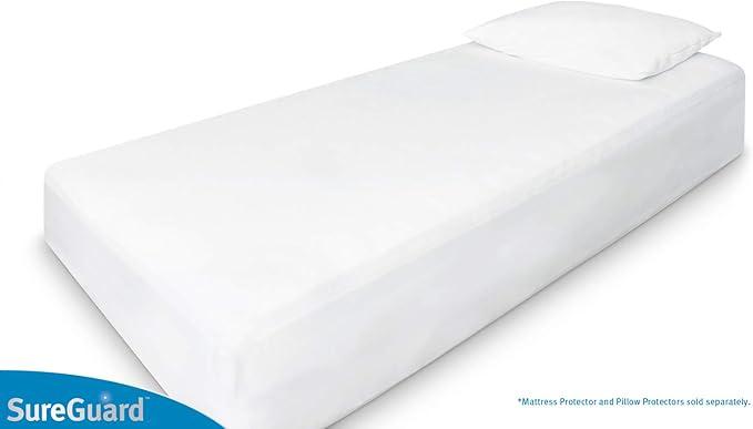 Twin Size Mattress Protector - 100% Waterproof, Hypoallergenic - Premium Fitted Cotton Terry Cover White Twin Size Mattress Protector - 100% Waterproof, Hypoallergenic - Premium Fitted Cotton Terry Cover White