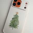Watercolor Christmas Tree Phone Case Compatible with iPhone 17 Pro Max, Aesthetic Christmas Phone Case for iPhone 17 Pro Max