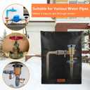 Winter Pipe Insulation Cover (5F) , Insulated Backflow Preventer Freeze Protection, Pump Cover, Sprinkler/Well/Valve Head Cover (Black 36''W x 36''H)