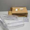 Yinkin 50 Cups and 50 Spoons Plastic Martini Glasses Disposable Cocktail Glasses Mini Martini Plastic Cups Dessert PVC Shot Unbreakable with Spoons for Weddings Party Wine Food (Clear,5 oz)