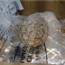 Nitial 8 Pcs 5 Arm Crystal Candelabra Centerpieces for Table 27 Inch Retro Victorian Crystal Candle Holders Bowl Table Centerpieces Decor for Wedding Banquet Valentine Dinner Party Event (Gold)