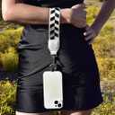 Clip and Go Strap for Phone with Crossbody Wallet, Phone Strap with Zipper Pouch Wallet (Black)