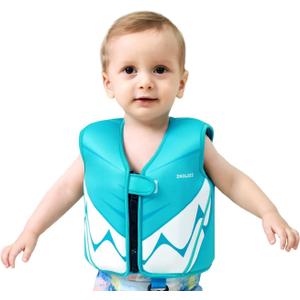 Toddler Swim Vest, Swim Jacket for Kids, Infant Swim Trainer Vest with Adjustable Safety Strap (Small(18 Months-2 years/20-28 lbs ), Blue)