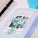 LOVEANNA Pretty Handmade Flower Elegant Baby Girl Shower Birthday Thank You Wedding Cards with Envelopes Floral Bridal Shower,4x6 Inches,4 Combinations