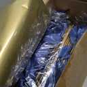 Yeaqee 24 Pack Metallic Paper Gift Bags with Handle and Tissue 9x7x3.1 Gold Foil Welcome Thank You Favor Bags Return Gifts for Wedding St. Patrick's 5 Senses Bridesmaid Birthday(Navy Blue, Gold)