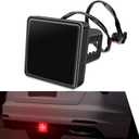 1 PC Brake Light Trailer Hitch Cover, Car Lens Square Reverse LED Tail Light, Car Exterior Light Accessories, Universal for Most Cars (Black)