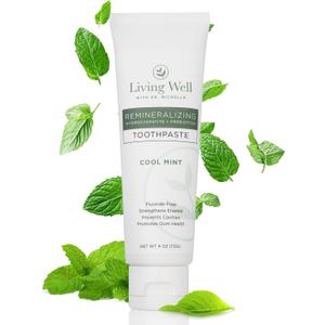 Hydroxyapatite Toothpaste – Fluoride-Free Remineralizing Formula with PROtektin – Supports Enamel Strength, Oral Microbiome & Gum Health – Mint – 4 oz