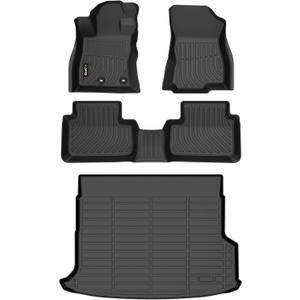 Automotive Floor Mats & Cargo Liner for 2025-2026 Forester Hybrid (Not Fit Gas/Wilderness) (with Harman Kardon Premium Audio) All Weather Protection Full Set- Black