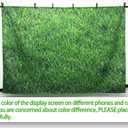 7x5ft Fabric Nature Green Grass Backdrop Spring Realistic Greenery Lawn Photography Background Home Outdoor Party Baby Shower Decorations Photo Banner Props
