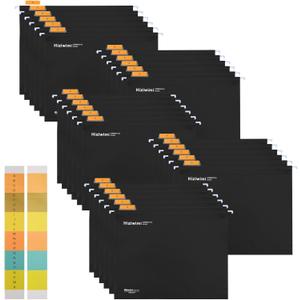 30 Pcs PP Hanging File Folders Letter Size,Black Hanging Folders with Tabs,File Folders for Filing Cabinet Hanging Files for Bulky Files,Medical Charts,Office AMD School Desktop File Storage