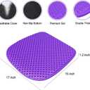 Gel Seat Cushion for Long Sitting Seat Pad For Car Office Chair Wheelchair | Cool & Breathable & Comfortable,Purple Gel Seat Cushion For Car,Chair,Car Seat Cushion Gel Seat Pad For Hip Pain
