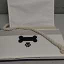 Dog Toy Basket with Lid, Dog Basket for Toys, Dogs Toy Box with Cotton Rope Handles, Collapsible Storage Bins for Pet Toys, Dogs Storage Organizer, Beige (Medium)