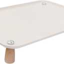 Large Elevated Cat & Dog Bowl Stand,3 inch Height Raised Feeder Compatible with Most Automatic Pet Feeders & Water Fountains, Anti-Slip & Spill-Proof Large Pet Food Tray,17 x 12 Inches (White)