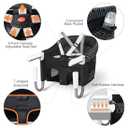 MTWML Portable High Chair for Table,Hook On High Chair that Attaches to Table,Space Saver Clip On Counter Seat for Baby,Easy Clean Baby Feeding Clamp Seat with Carry Bag for Travel(Stripe-Black)