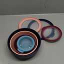 COOK WITH COLOR Prep Bowls with Lids- Wide and Deep Nesting Plastic Small Mixing Bowl Set with Lids, 8 Piece Set - Wide Bowls, Navy
