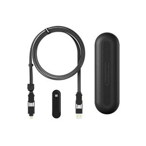 Rolling Square inCharge XL 6-in-1 Multi Charging Cable with 100W Ultra-Fast Charging Power, Portable USB and USB-C Cable, 6.5 Ft/2m, Urban Black