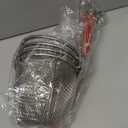 Angoily Pasta Strainer, 4PCS Mesh Pasta Basket with Wooden Handle, Stainless Steel Spider Strainer Sieve Noodle Strainer Blanching Basket, Deep Colander Insert for Pot for Kitchen Frying Cooking