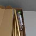 Ceramic Curtain Rods for Windows 18 to 55 Inch,1 Inch Adjustable Telescoping Drapery Rod Heavy Duty Window Treatment Single Curtain Rod Set for Bedroom,Gold Green