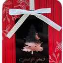 Surface Packaging Red Foil Tree Gift Card Holder Tin
