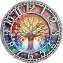 Tree of Life Wall Clock 12inch Silent Movement Clock Precise Timekeeping Wall Clock Ideal for Living Rooms Bedrooms Offices for Home Decor Enthusiasts Antique Silver