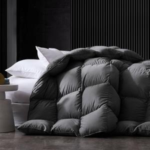 Feather Down Comforter Queen Size, Queen Duvet Insert,90x90 Feather Comforter (Queen (90"x90"), Grey)
