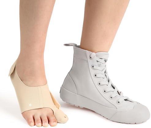 RANDY SUN Toe Corrector for Bunion Relief – Lightweight Hallux Valgus Straightener, Adjustable Toe Separators & Spacers for Men Women, Thin Design for Daily Use with Shoes, Medium