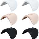 3 Pair Shoulder Pads, 1.5cm Removable Sponge Shoulder Pads Without Sewing, Blazer Suit Clothing Sponge Shoulder Lining Thickened Insert Clothes Accessories (Black+White+Skin Color)