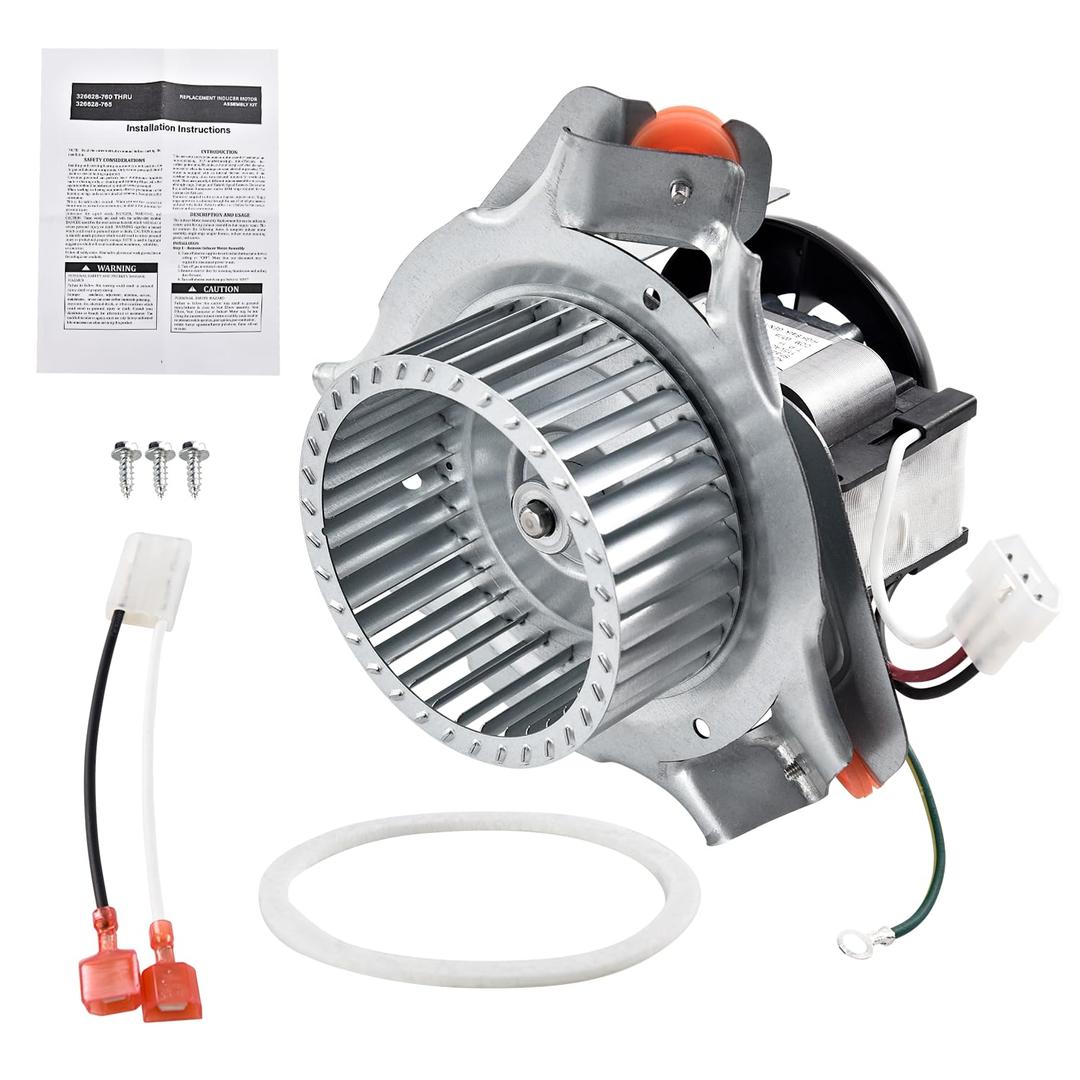 326628-762 Furnace Draft Inducer Motor Assembly Compatible with Carrier, Bryant, Payne HC21ZE126A, 326628762 and Packard 66762, Furnace Blower Motor Exhaust Vent Venter Motor
