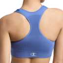 Champion Women's Infinity Racerback Sports Bra, Moderate Support, Seamless, Moisture Wicking (Blue, M)