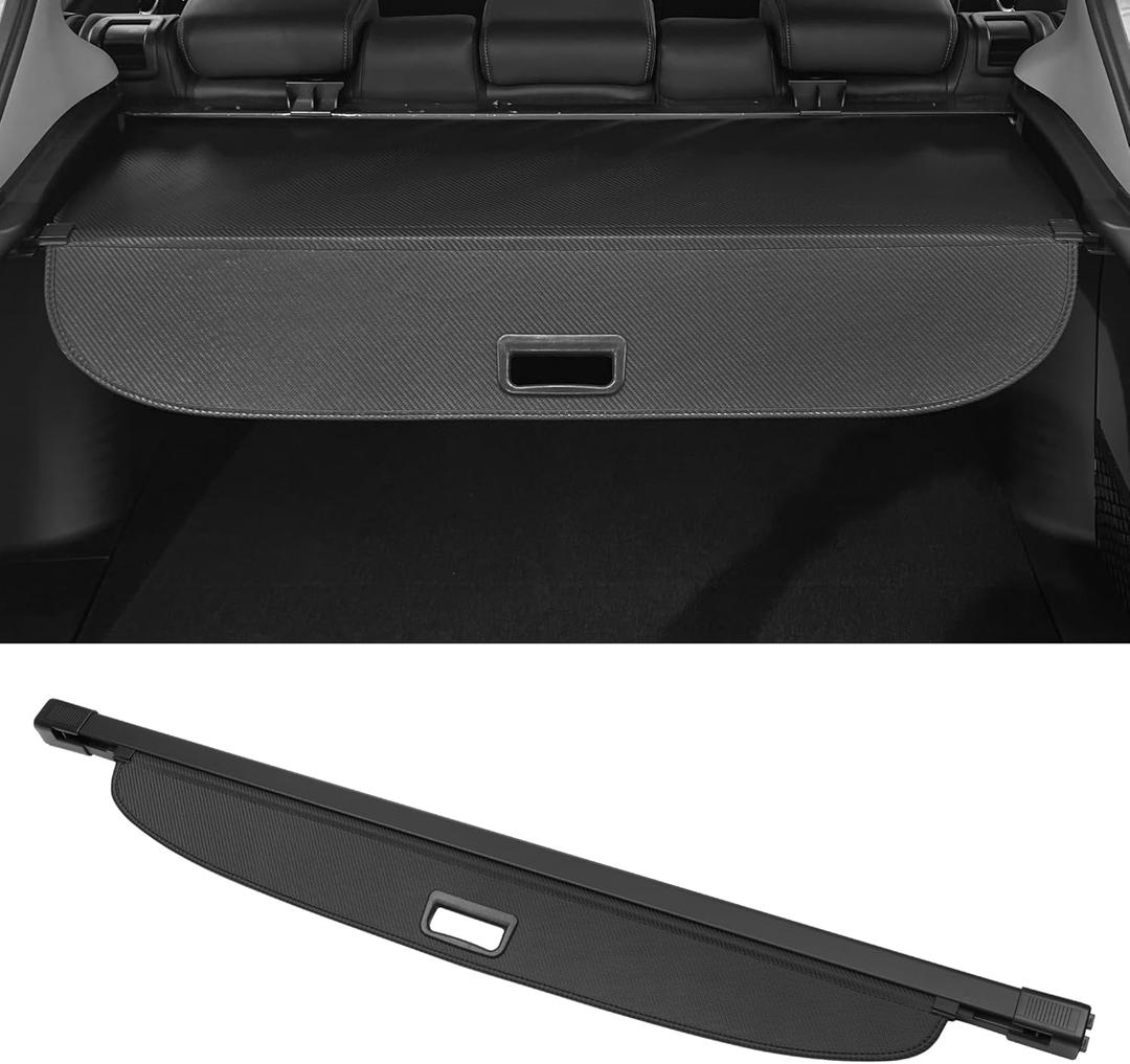 Motoforti Car Trunk Retractable Cargo Cover for Land Rover Range Rover Sport 2006-2013 Trunk Luggage Security Shield Shade, Canvas, Black Carbon Fiber