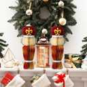 2 Pcs Christmas Nutcracker Honeycomb Centerpieces Nutcracker Paper Soldier/King 3D Honeycomb Table Topper Decoration for Home Xmas Party Supplies Favor