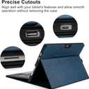 Omnpak Case for Microsoft Surface Pro 7 Plus /7/6 /5/4 with Stylus Holder, Multiple Angle Polyester Slim Lightweight Cover, Compatible with Type Cover Keyboard (Not Include Keyboard)