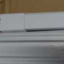 Cordless Vinyl Mini L Blinds 23" W x 48" H, 1" Slat White Horizontal Windows L Blind for Door, Shades, Camper, Light Filtering, Interiors, Arrive 1/2 Inch Narrower Indoor