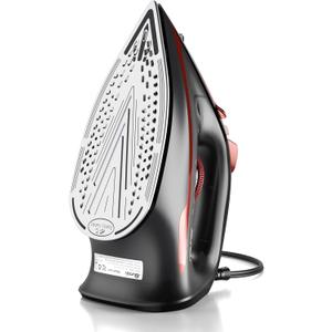 Sundu Steam Iron for Clothes with Rapid Heating Ceramic Coated Soleplate, 1500W with Precise Thermostat Dial, Self-Cleaning, Auto-Off, 350ml Water Tank for Home Clothes Ironing Use, Red