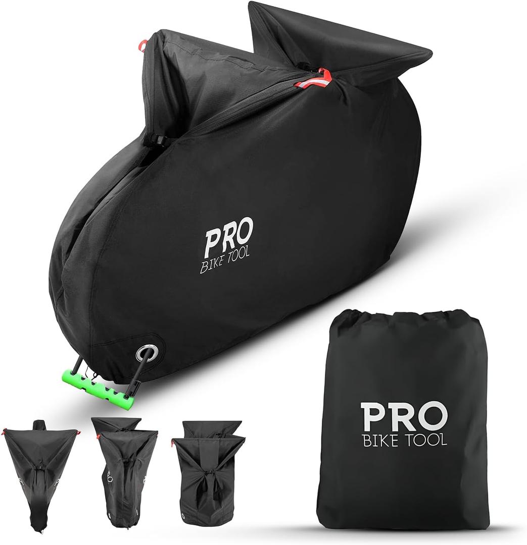 Pro-Bike Tool Cover for Outdoor Storage - Waterproof Bicycle Cover for Stationary 2 XL Bikes - Heavy Duty Ripstop, Anti UV Material - Weather Protection for Mountain & Road Bikes