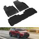 KIWI MASTER Floor Mats for 2014-2019 Toyota Highlander, OEM Replacement PT908-48165-02, Custom Fit All Weather Car Mats, Heavy Duty TPE Floor Liners, Front & Rear 2 Row, Black