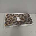 Leopard Print Stair Treads for Wooden Steps Indoor Runner Rug Carpet, Brown Yellow Retro Animal Fur Pattern 4 Pieces Peel and Stick Staircase Step Treads Covers Washable Throw Door Mats, 30"x8"